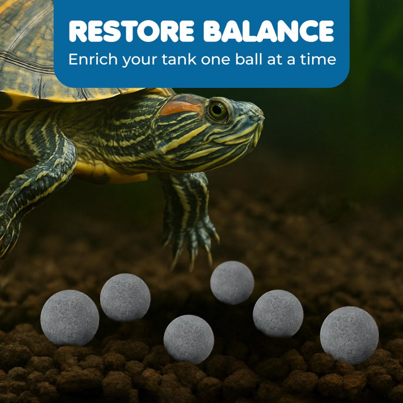 SunGrow Tropical Fish Water Conditioner Balls, Gray Stones for Freshwater Tank and Community Aquarium, Calcium-Enriched for Active Fish, 10 Balls per Pack - Image 4